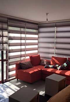 Remote Controlled Cellular Shades In Burlingame Living Room
